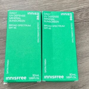 Innisfree Daily UV Defense Mineral Sunscreen SPF 45 set of two